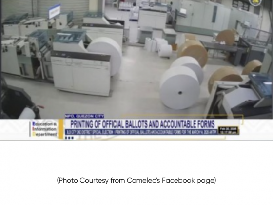 Printing of ballots for Antipolo special polls completed